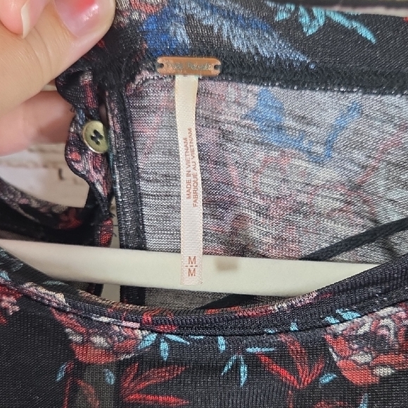 Free People Floral Print Women's Top XS - Picture 2 of 7